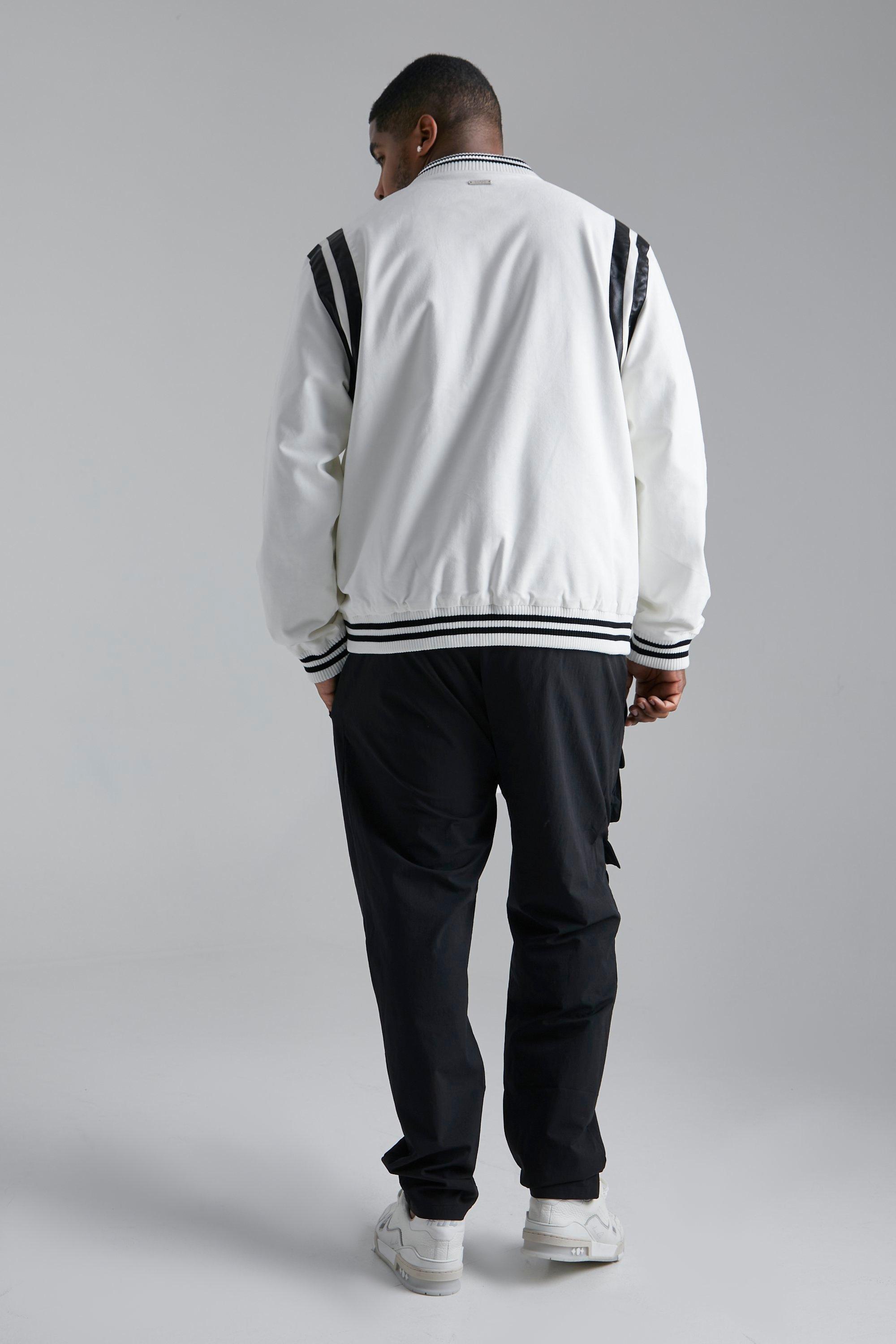 Bomber jacket with track pants sales