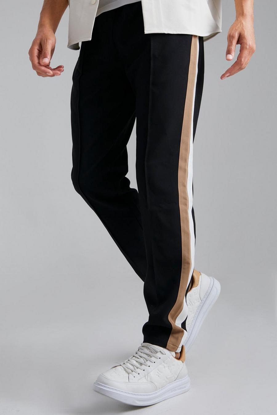 Black Tall Tailored Varsity Trouser image number 1
