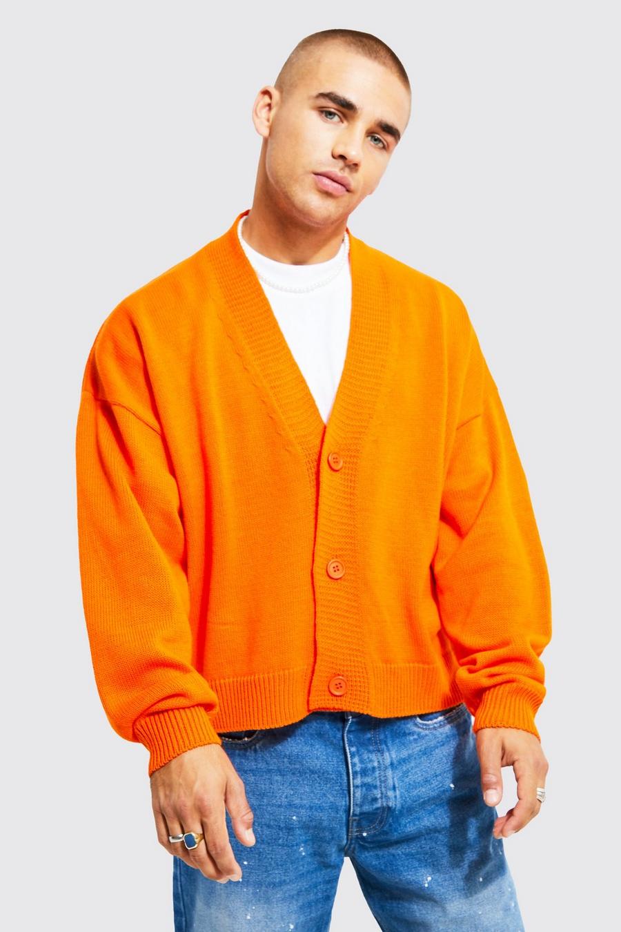 Cardigan squadrato, Orange image number 1