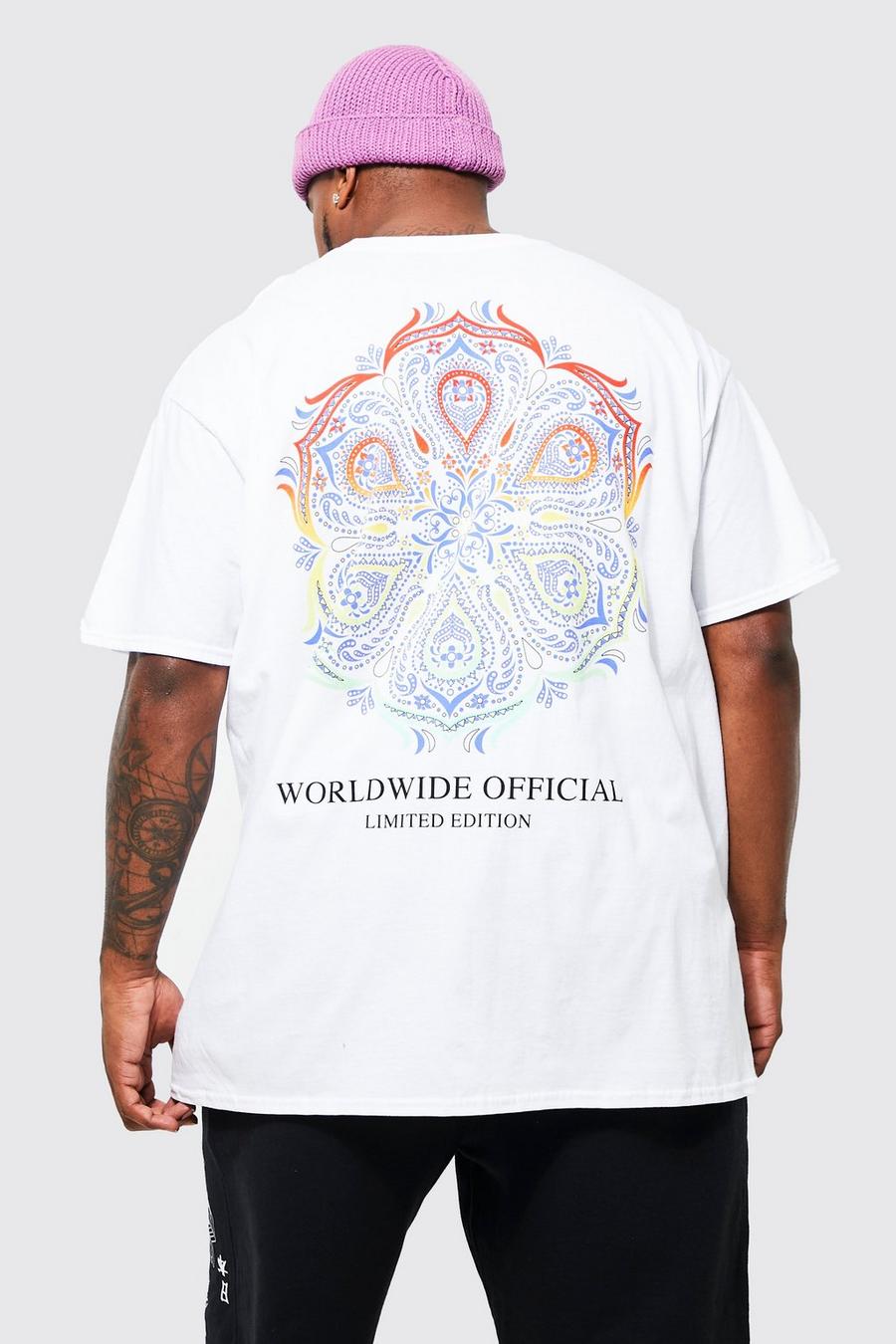 White Plus Tapestry Official Back Print T-shirt image number 1