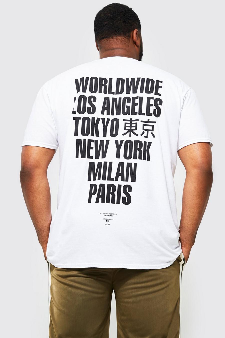 White Plus City Back Print T-shirt image number 1