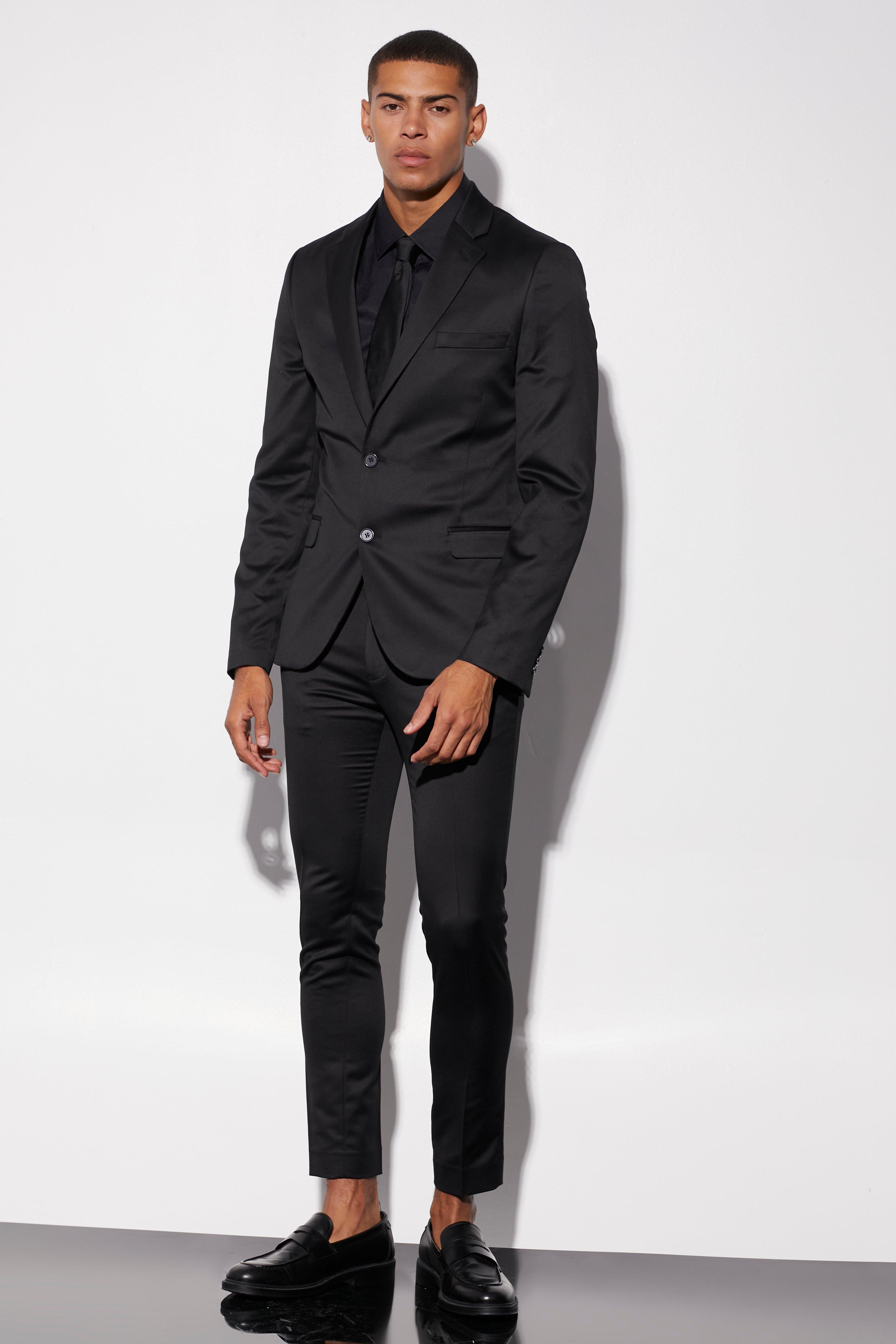 Black super skinny suit hotsell