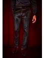 Black Slim Velour Suit Trousers 