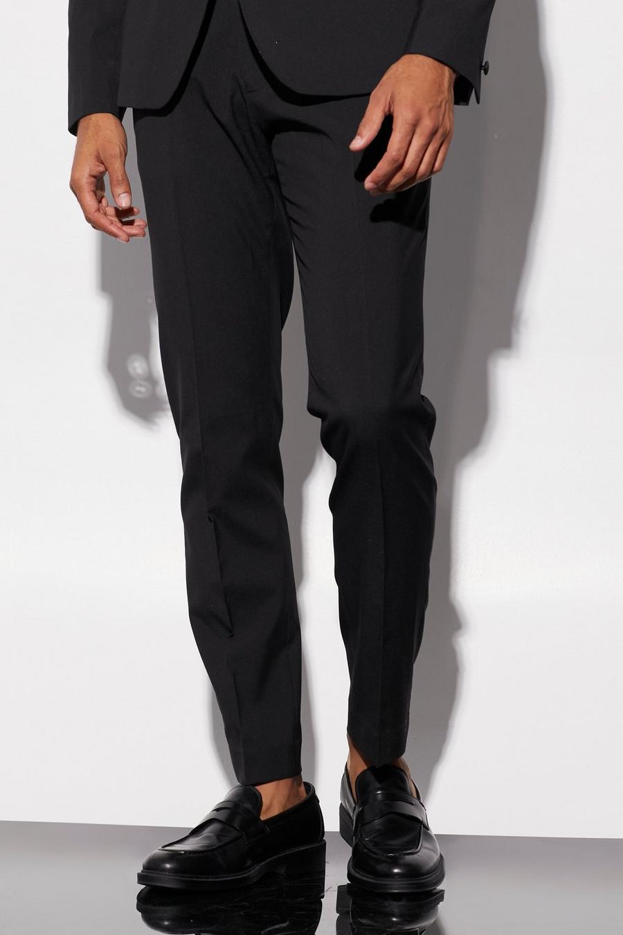 Black Slim Tuxedo Suit Pants image number 1