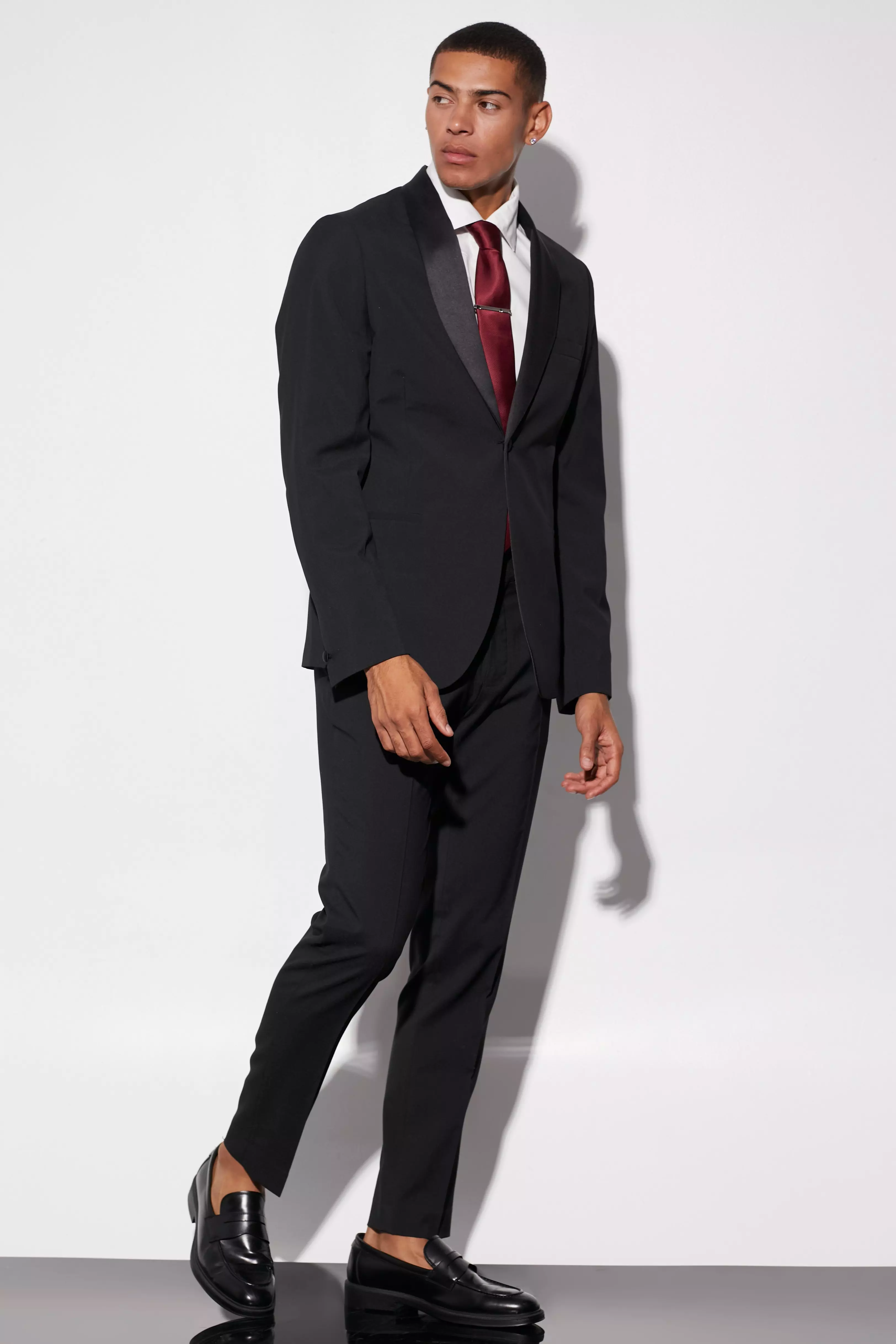 Black Slim Tuxedo Suit Trouser alternative image
