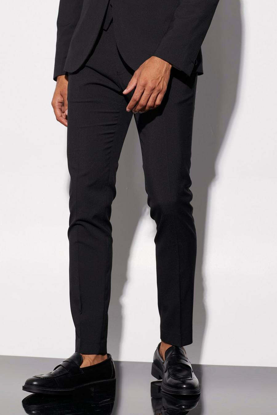 שחור nero מכנסי חליפת טוקסידו סקיני