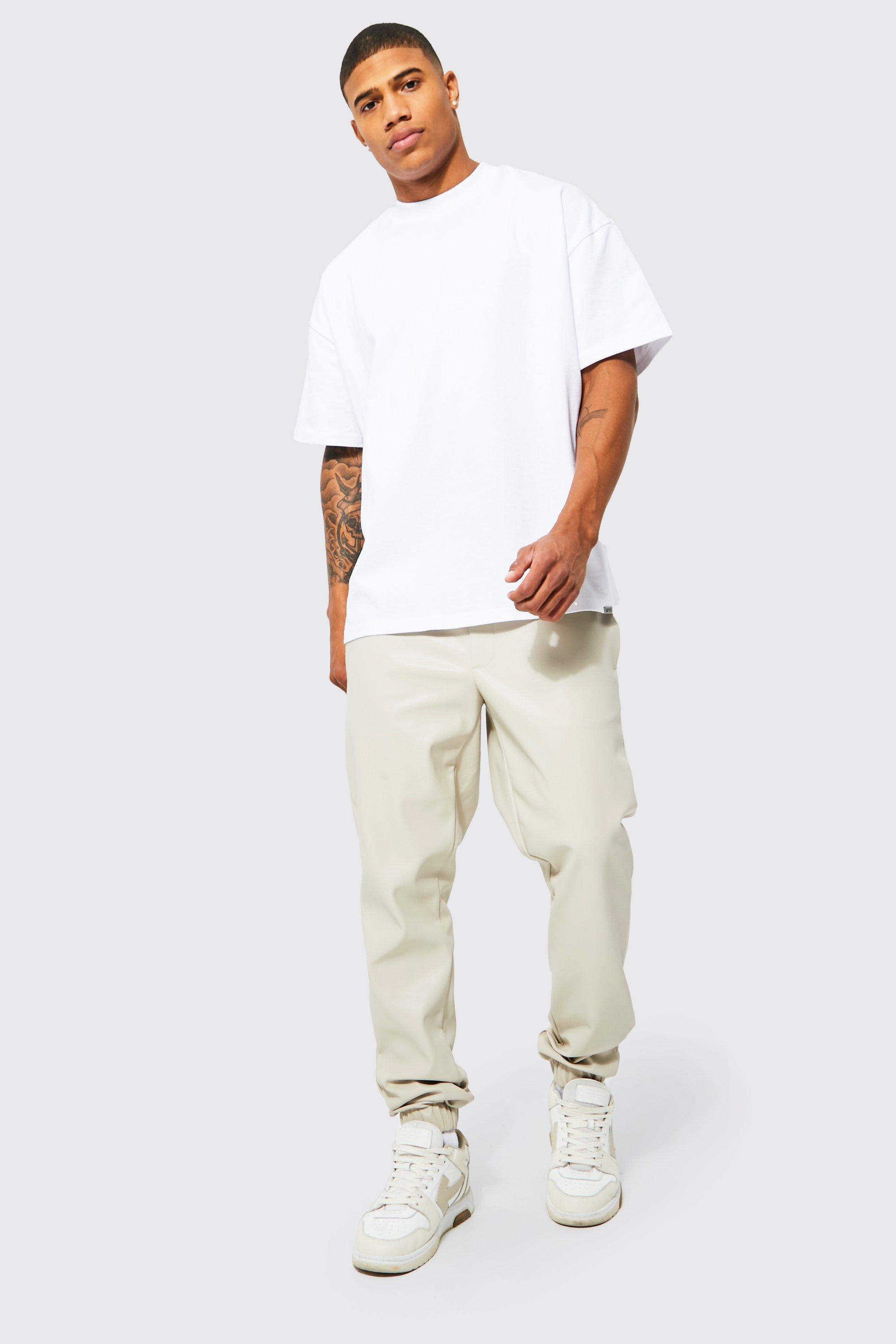 Pu hot sale jogger pants