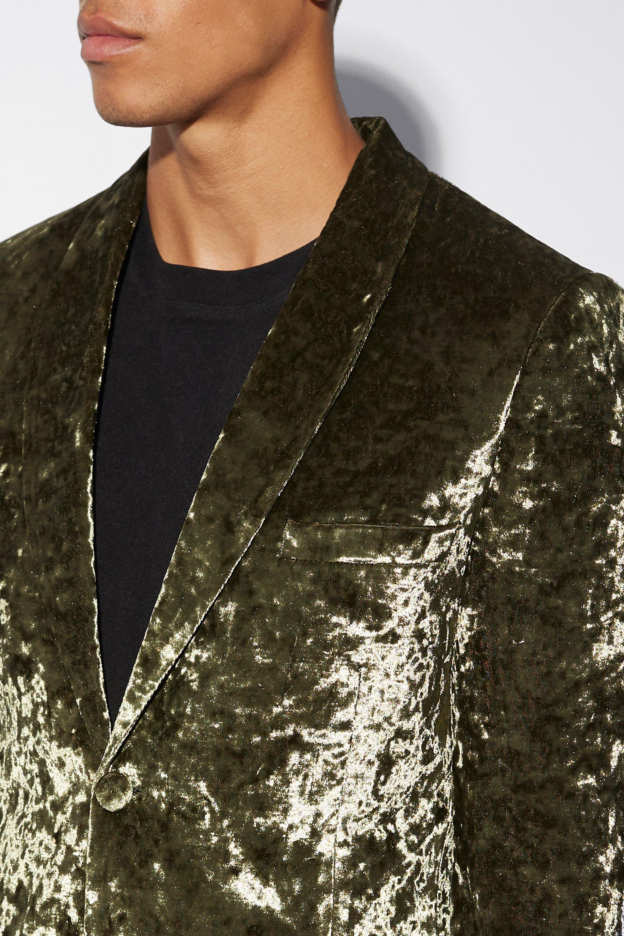 Mens crushed velvet clearance jacket