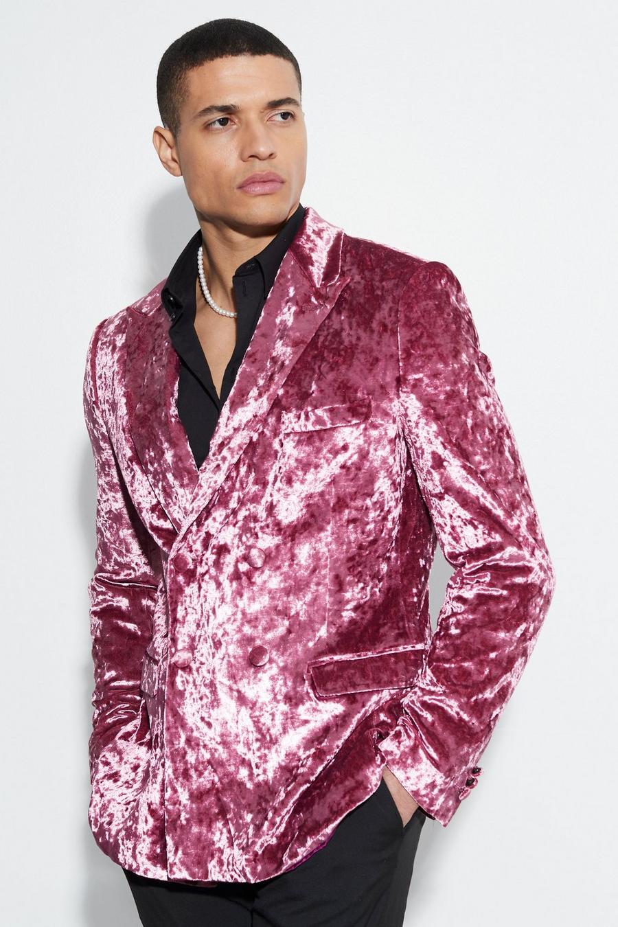 Pink Super Skinny Grey Single Breasted Jacket