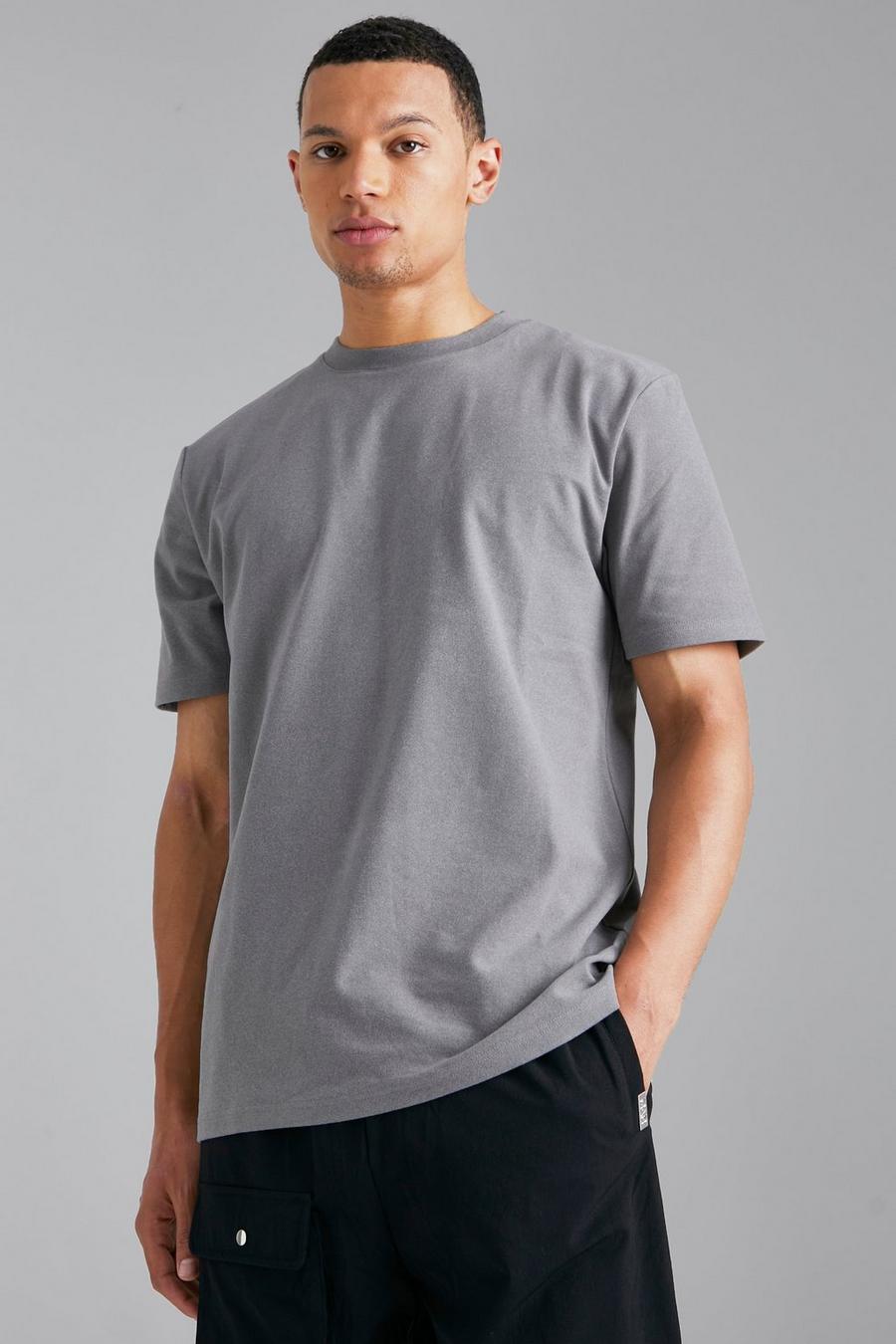 Grey marl Tall Slim Fit Soft Touch T Shirt image number 1