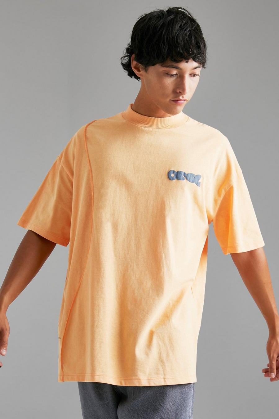 T-shirt oversize épais - Ofcl, Peach orange image number 1