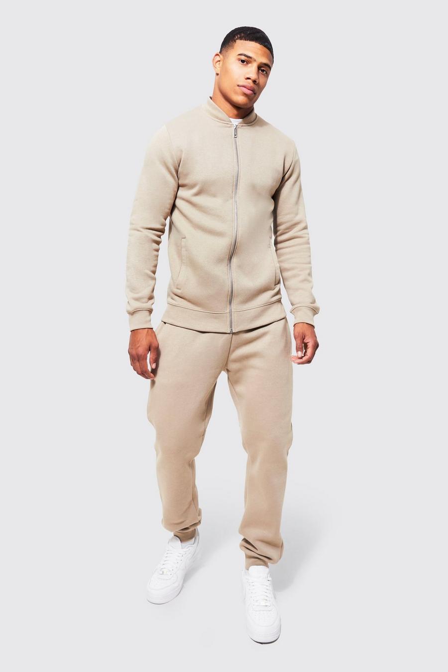 Stone Lightweight Jersey Bomber Tracksuit image number 1