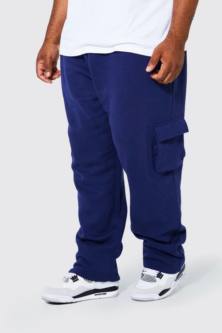 Navy Plus Loose Fit Straight Leg Cargo Jogger image number 1