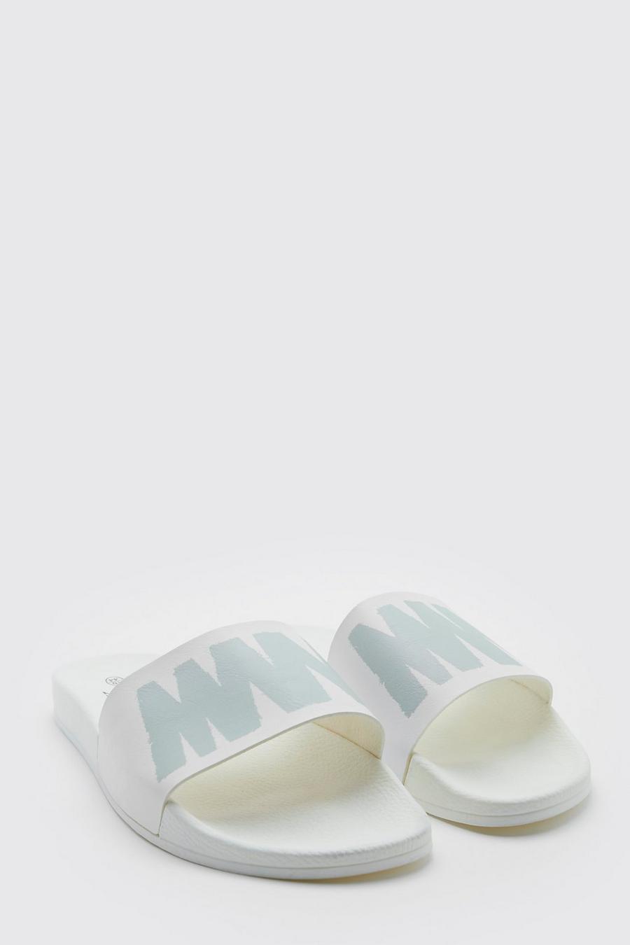 White Man Schets Slippers Met Print image number 1