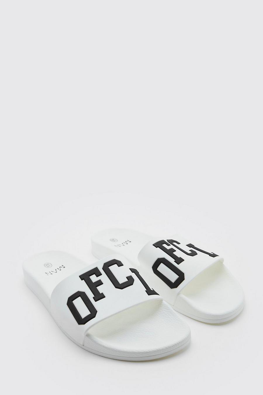 White weiß Official Varsity Slippers