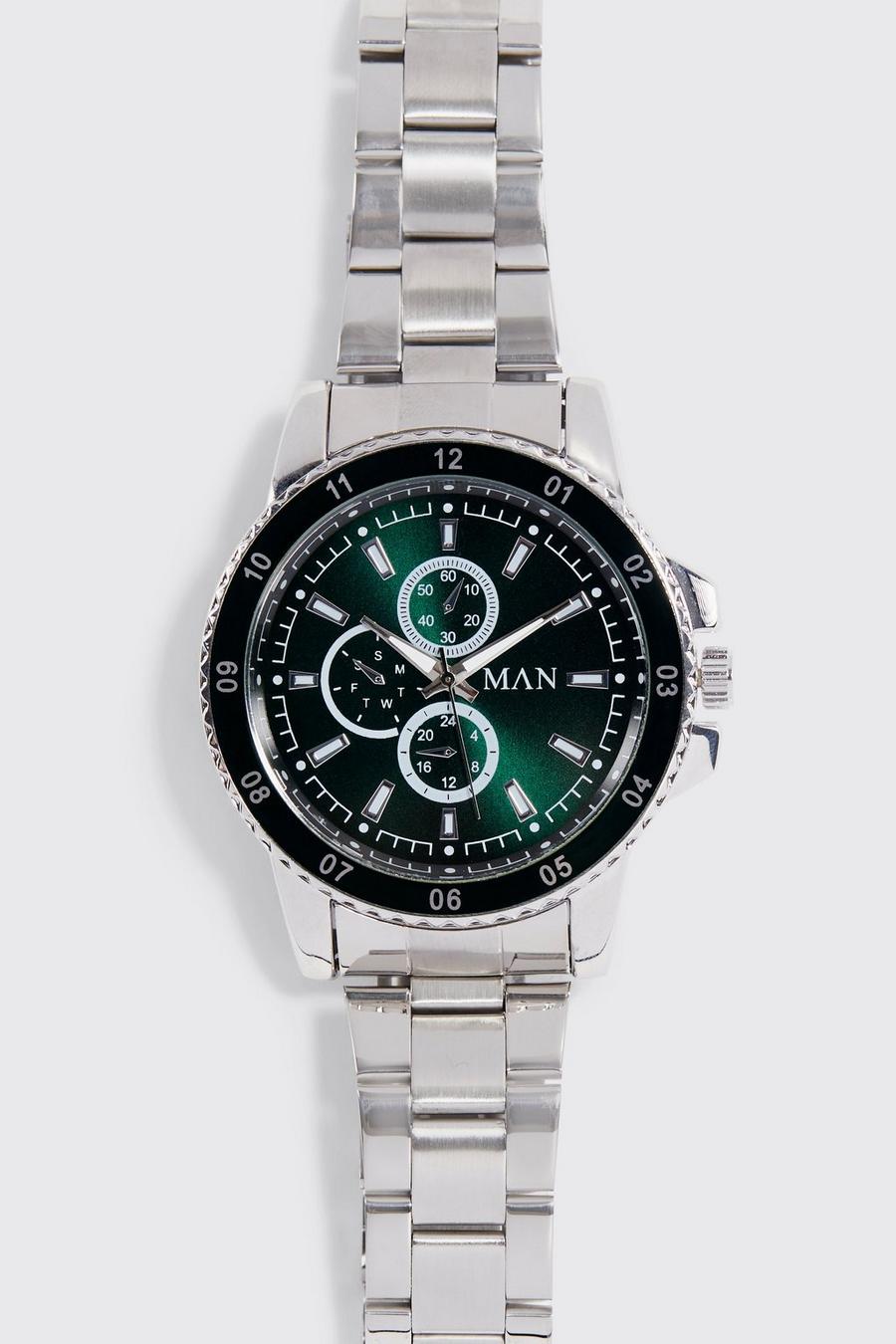 Silver Man Roman Chronograph Style Watch