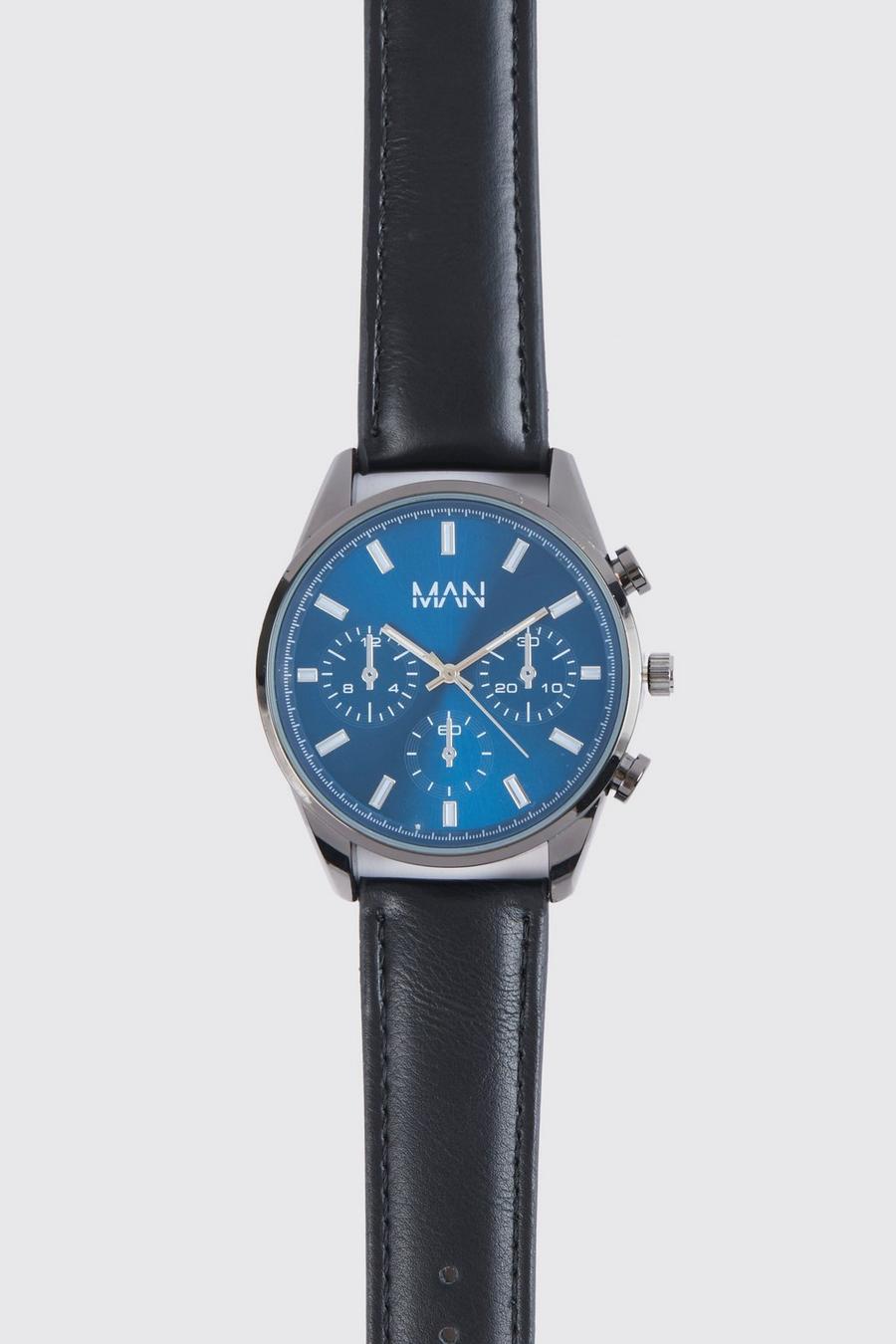 Reloj MAN Original clásico con correa de cuero sintético, Black image number 1