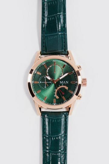 Man Signature Classic Watch With Gift Box green