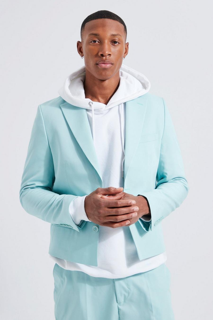 Blue Relaxed Fit Blazer image number 1