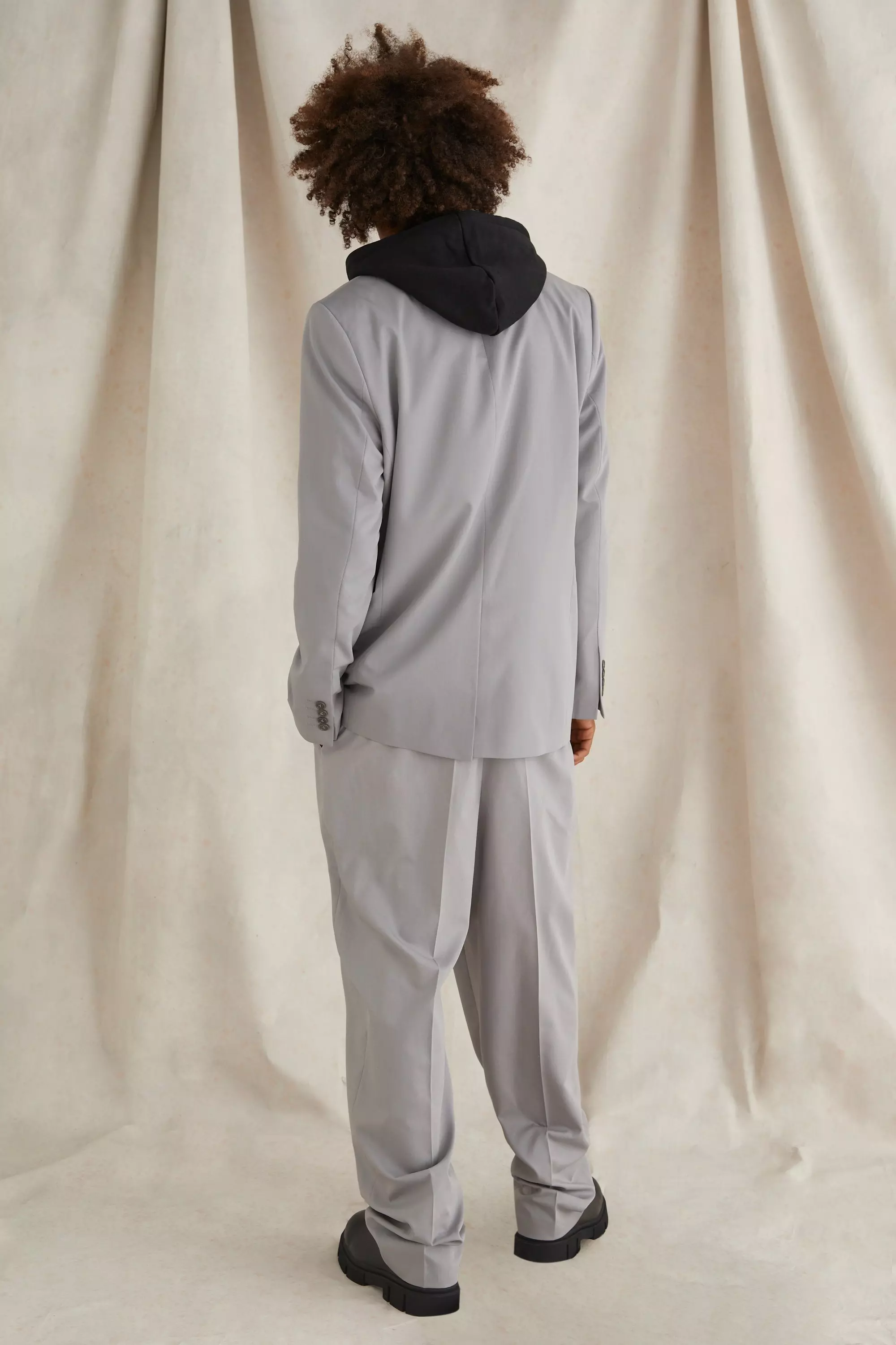 Grey جاكيت بقصة مريحة صورة بديلة