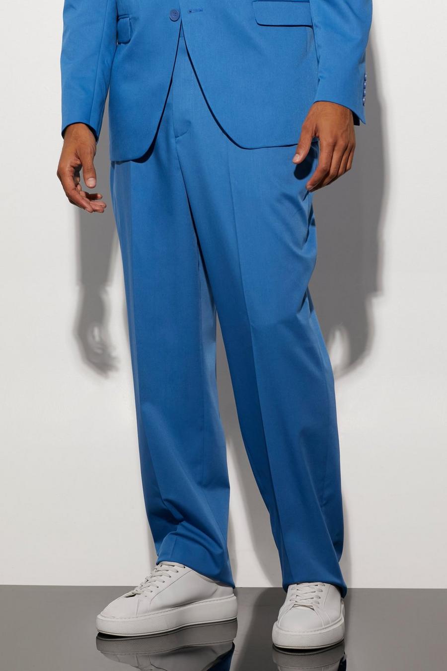 Marine blue Relaxed Fit Suit Trousers image number 1