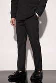 Black Straight Fit Suit Trousers