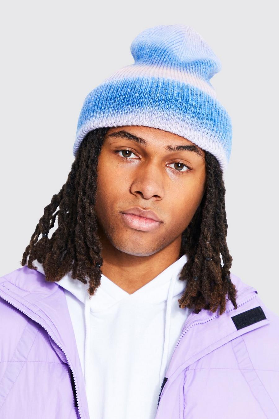 Light blue azul Ombre Knit Beanie image number 1