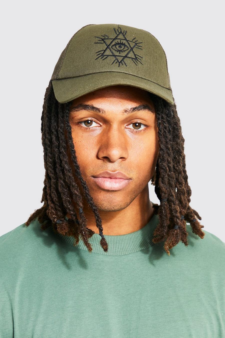 Khaki Star Embroidered Cap image number 1