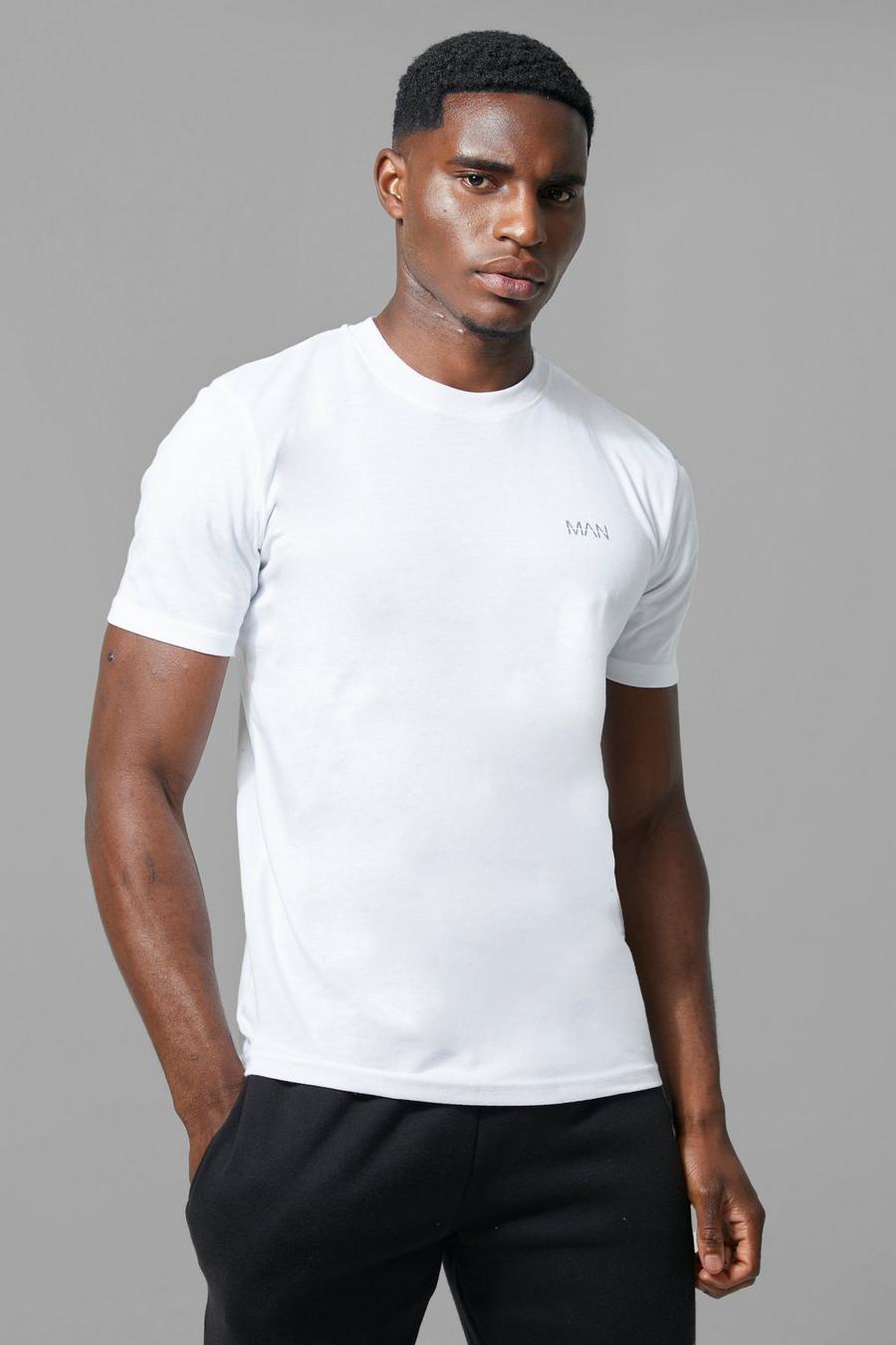 White Man Active Gym Basic T-shirt