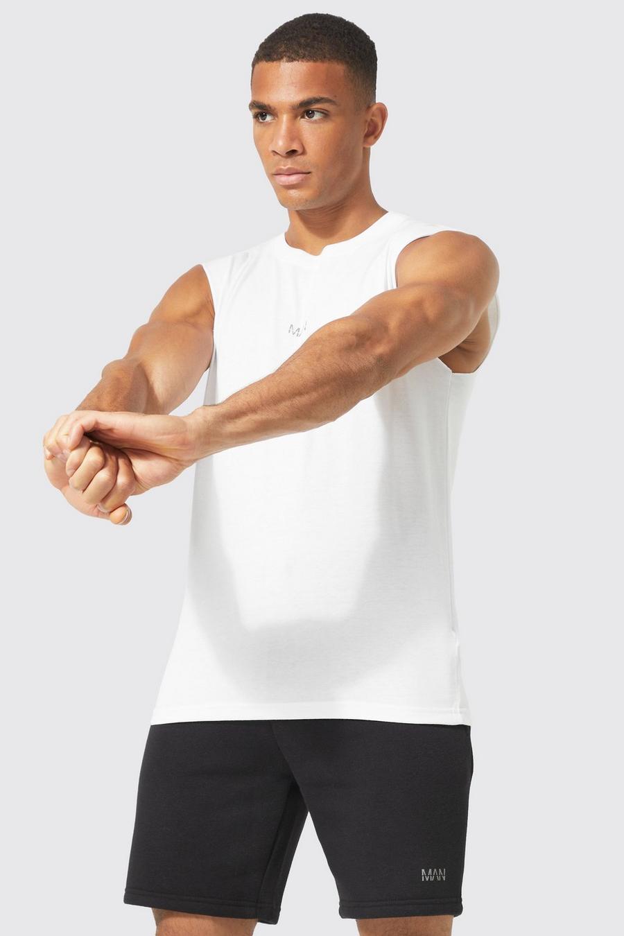 White Man Active Gym Basic Tank image number 1