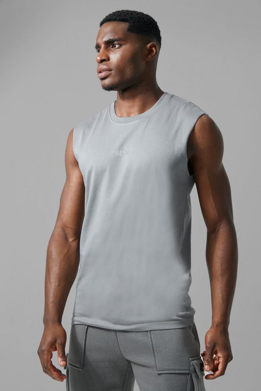 Charcoal Man Active Basic Fitness Tank Top image number 1