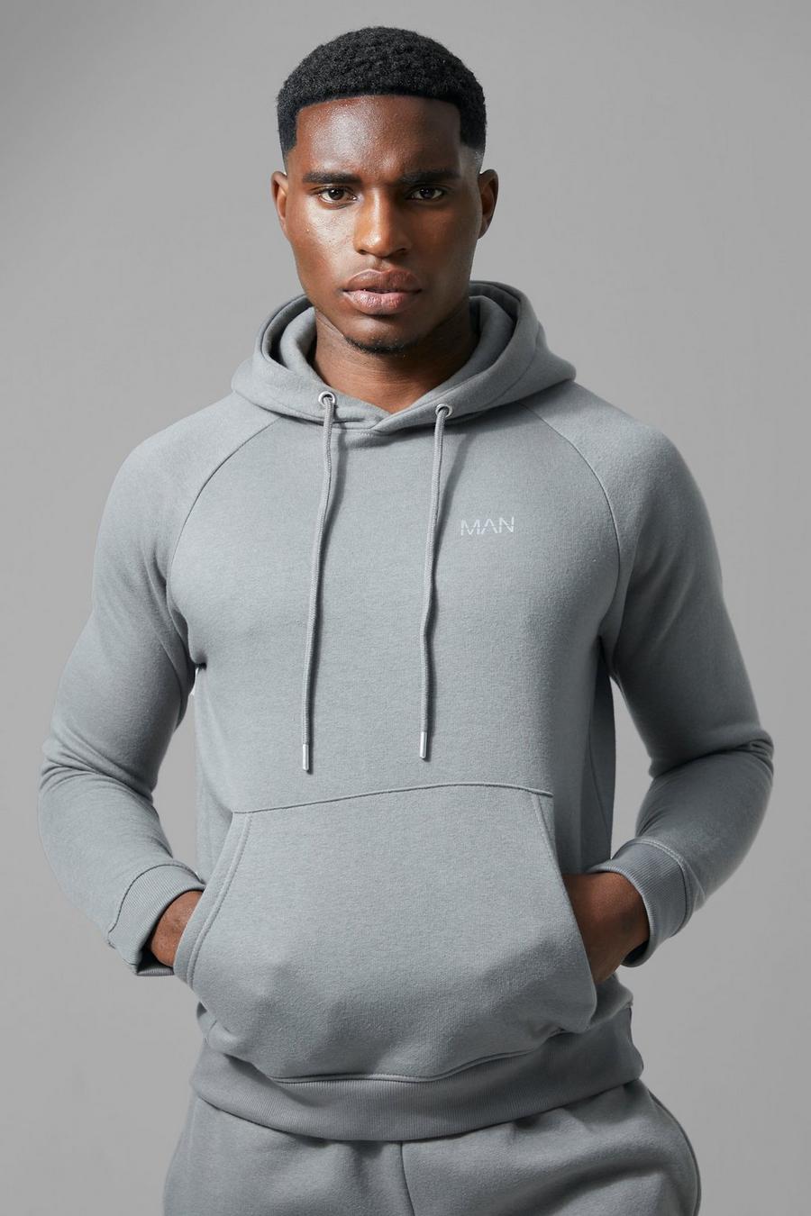 Charcoal Man Active Gym Basic Hoodie image number 1