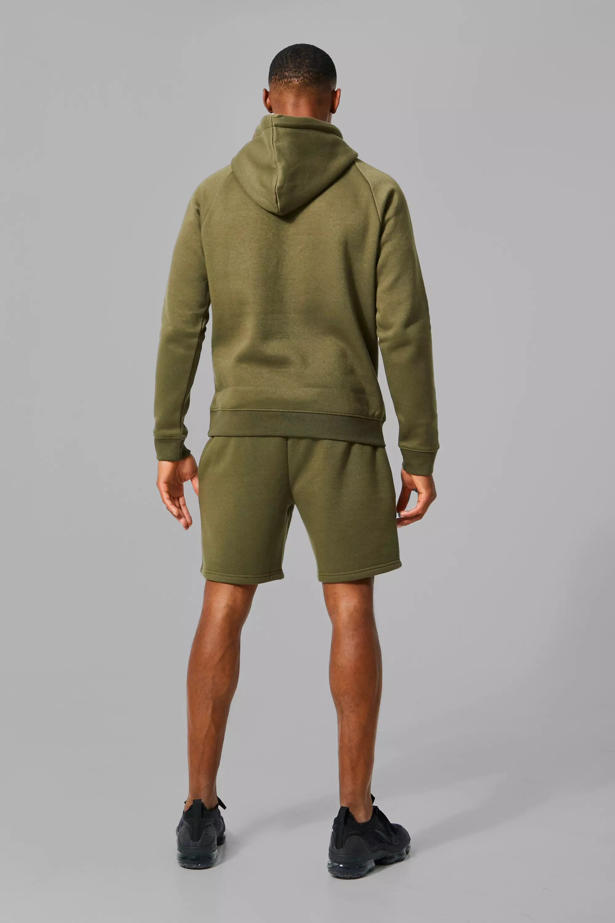 Khaki Man Active Gym Basic Hoodie alternative image