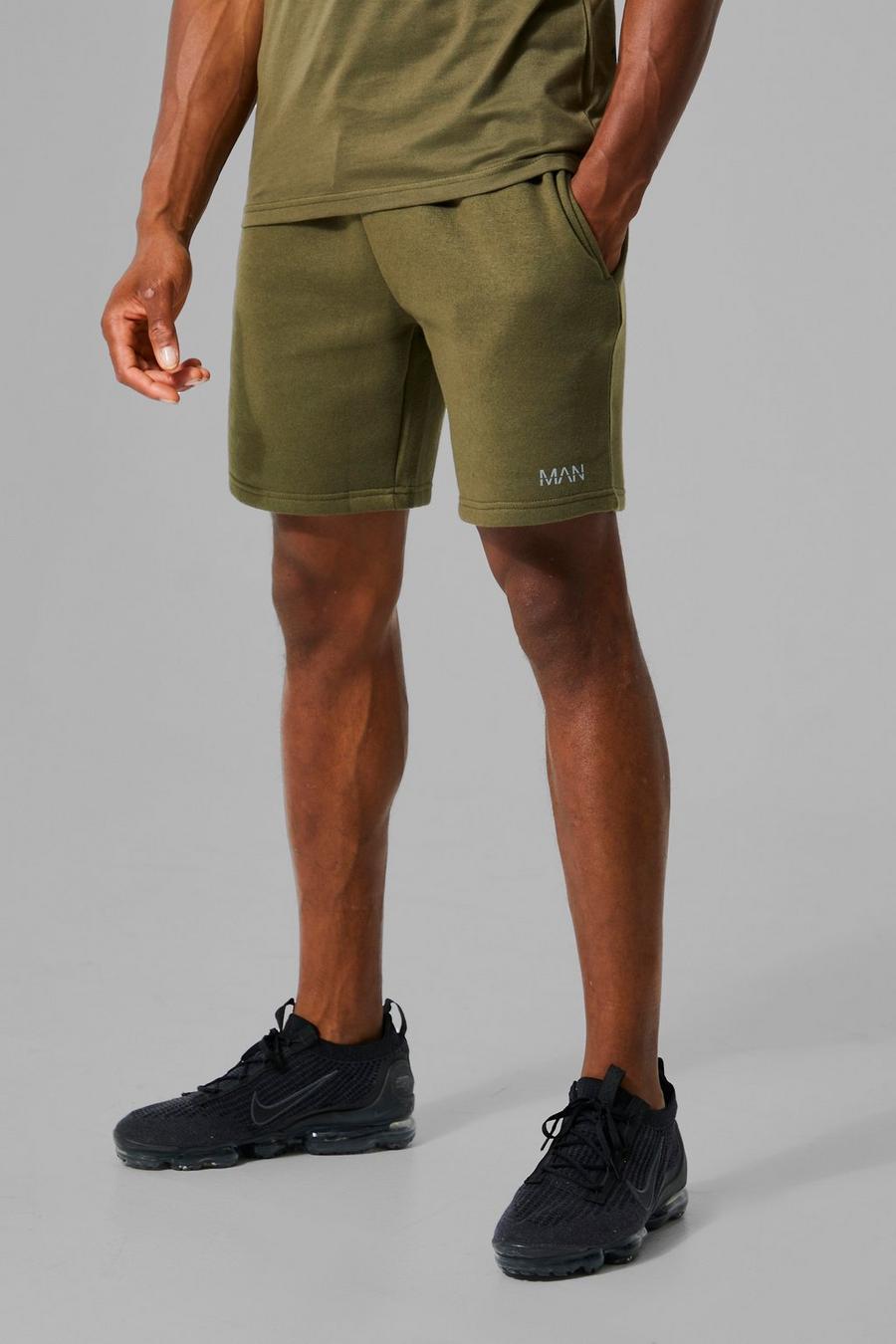 Khaki khakifarben Man Active Basic Fitness Shorts