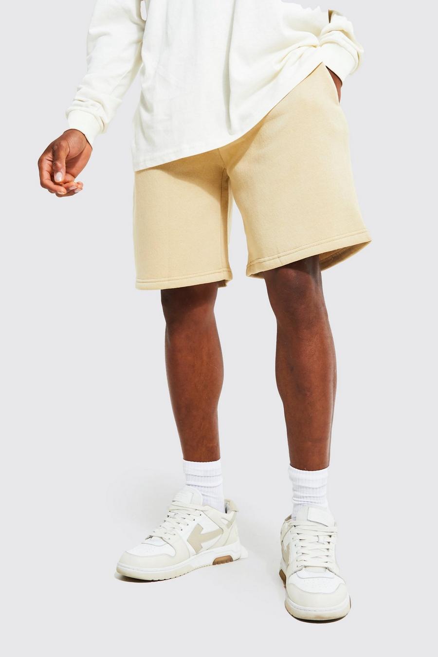 Sand beige Oversized Jersey Short