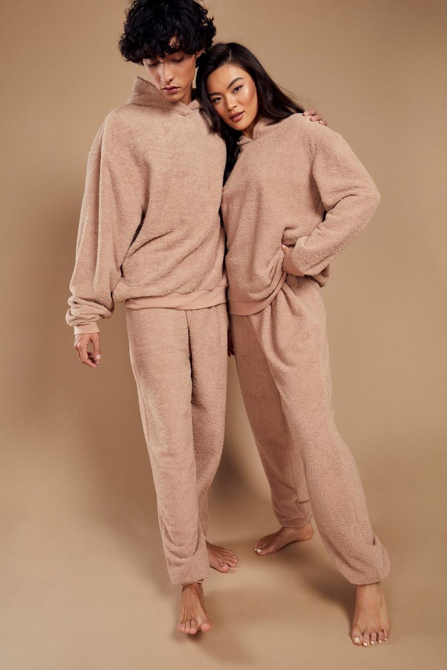 Camel His Teddy Loungewear Hoodie and Jogger Set  image number 1