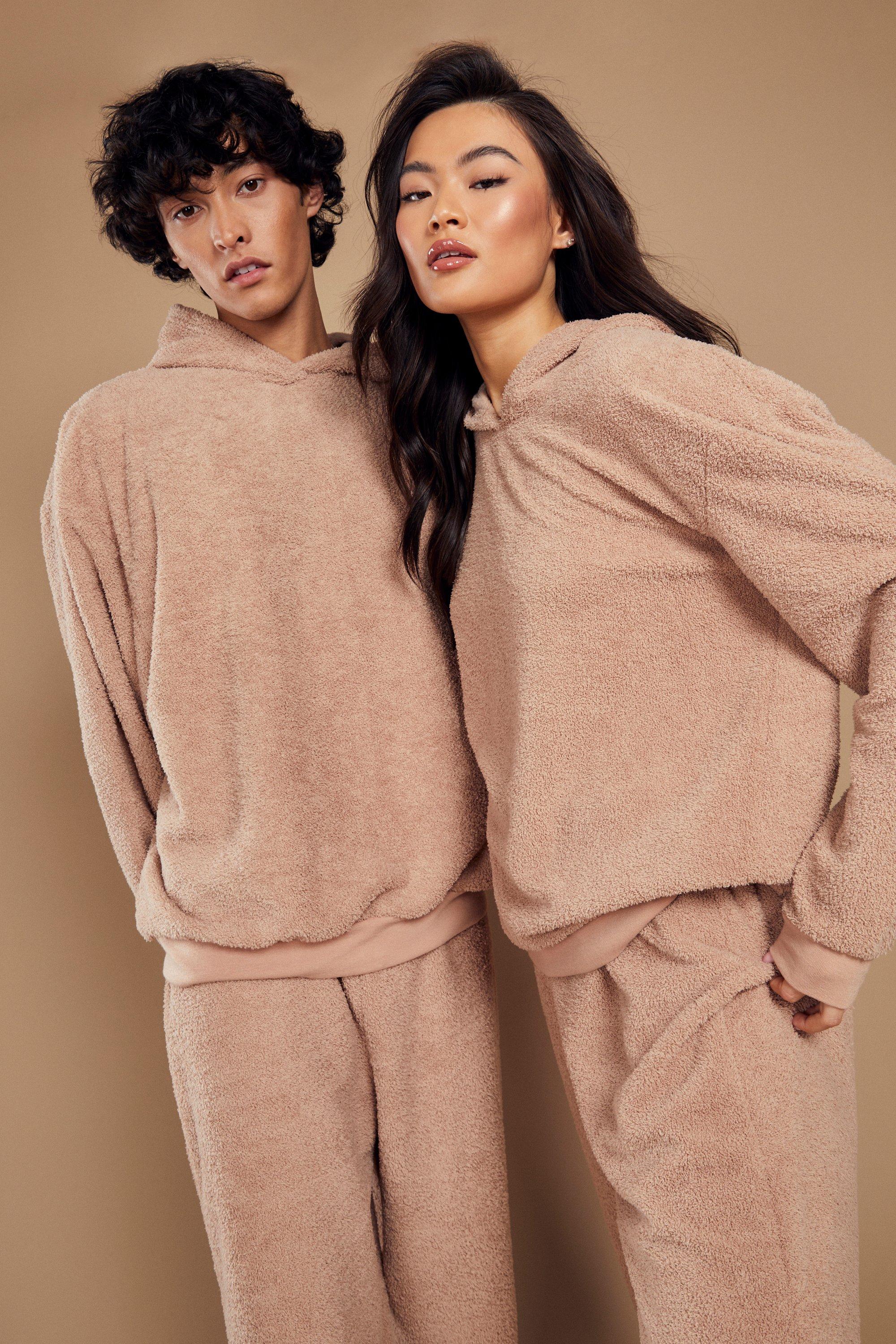 His Teddy Loungewear Hoodie and Jogger Set