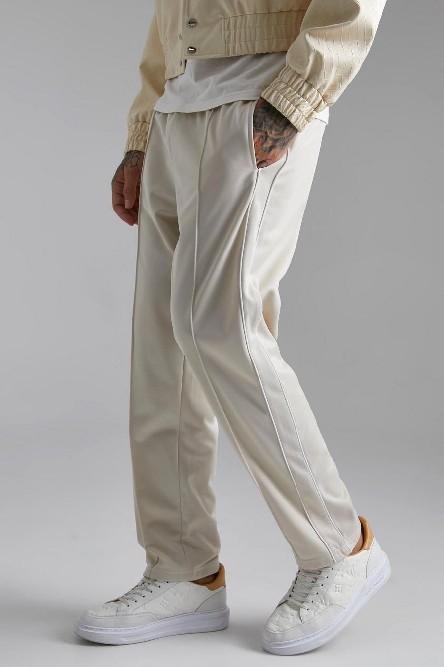 Taupe Tricot Wide Leg Jogger image number 1