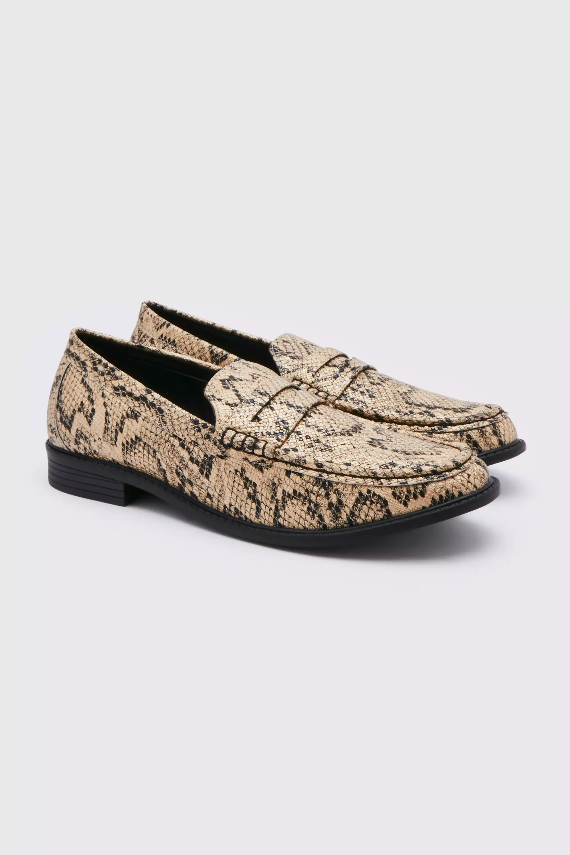 Womens snake hot sale print loafers