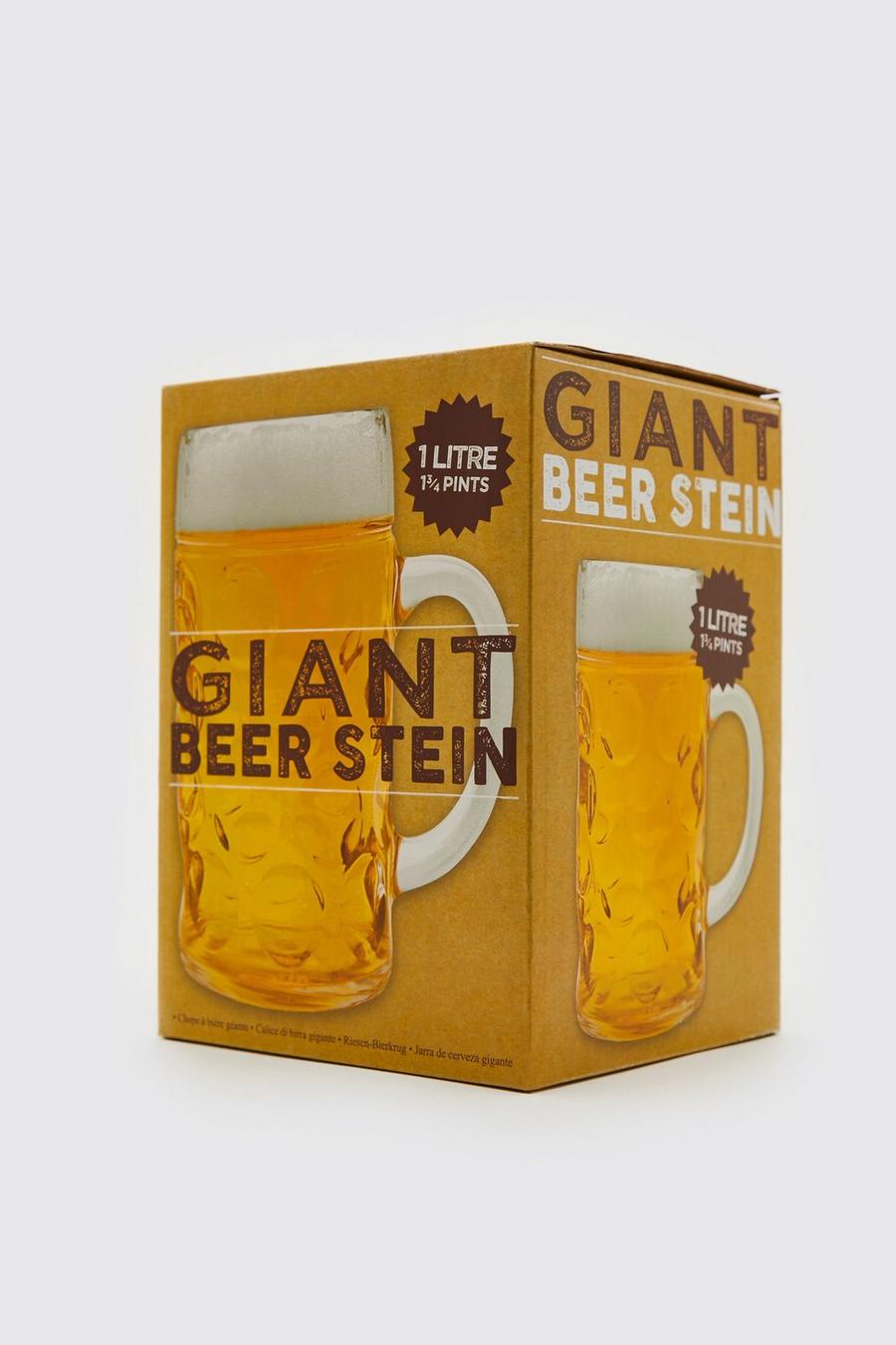Giant Beer Stein Glas, Clear klar