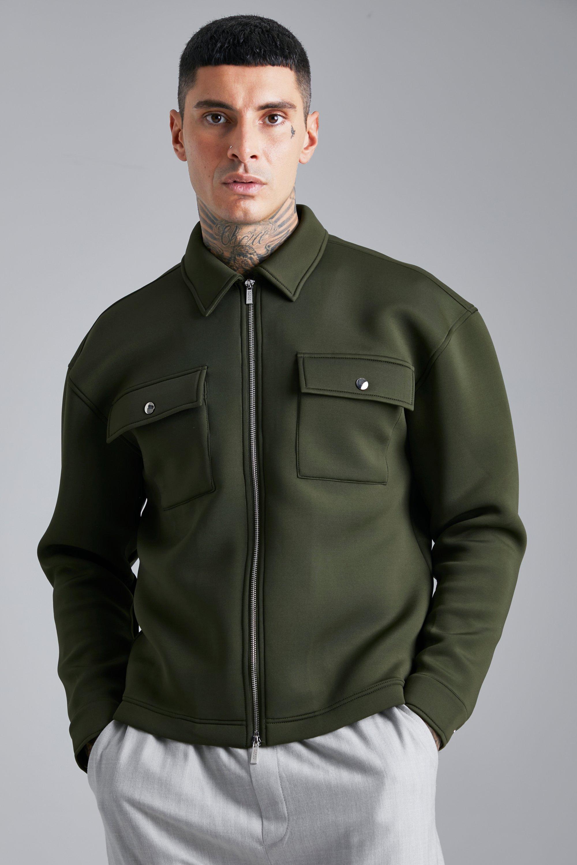 Zip overshirt mens sale