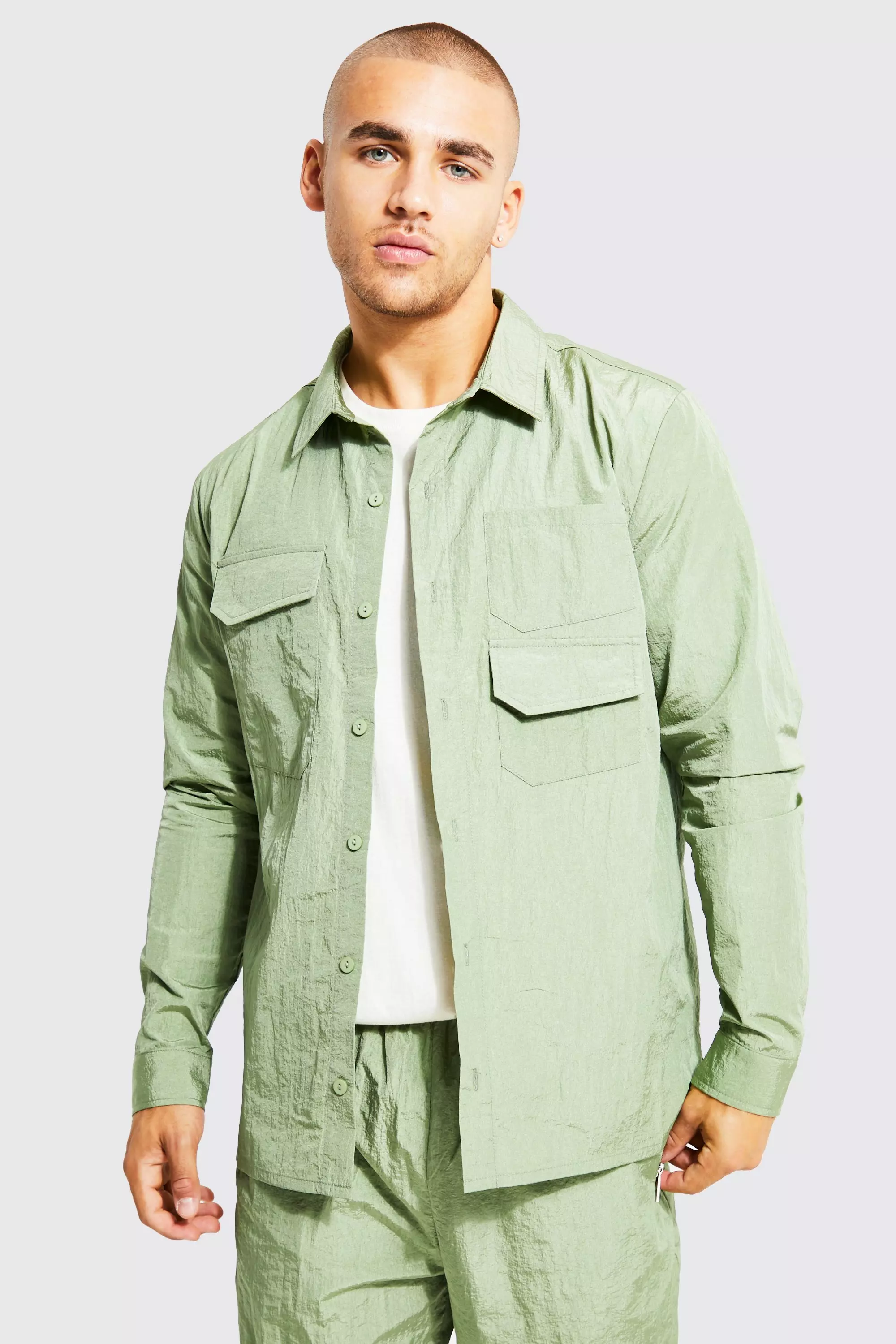 Mens on sale nylon overshirt