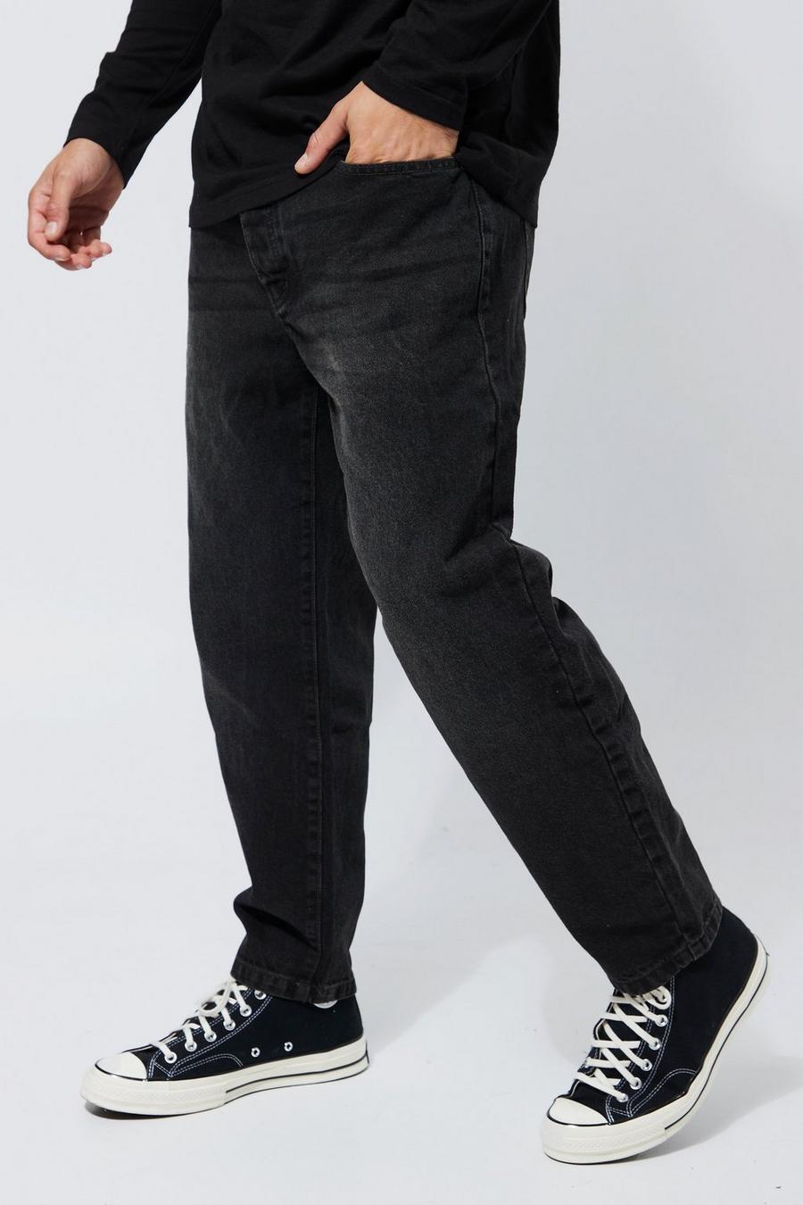 Charcoal Tapered Fit Jeans image number 1