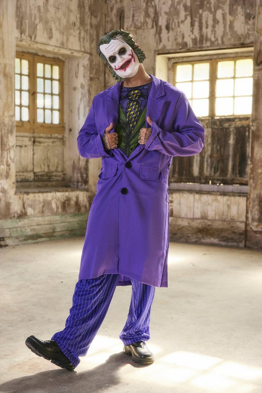 Purple Joker Fancy Dress Costume image number 1