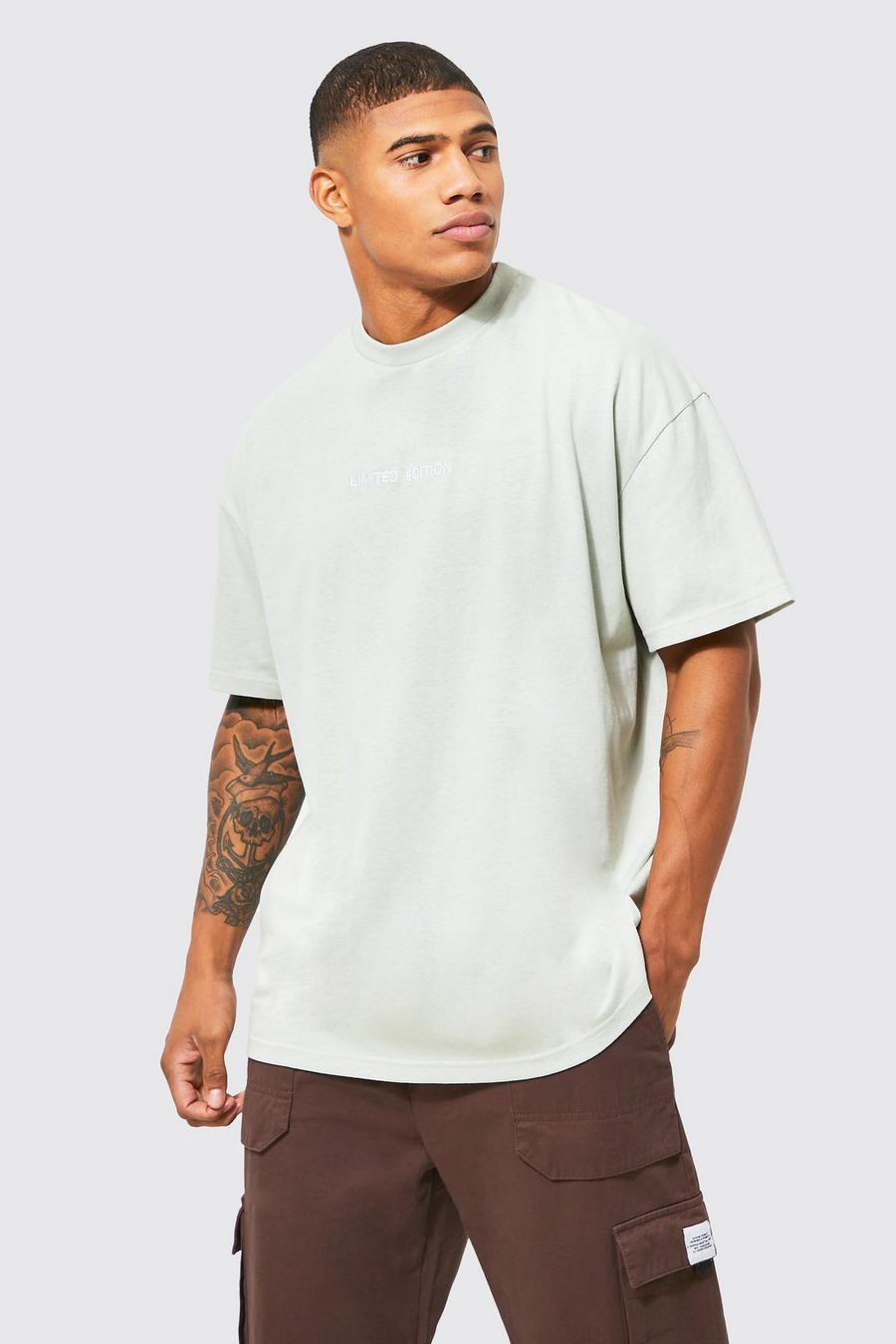 T-shirt oversize à col ras-du-cou - Limited Edition, Sage image number 1
