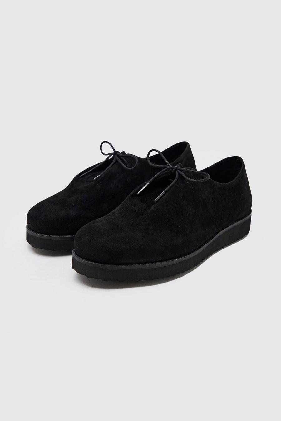Black noir Faux Suede Shoe