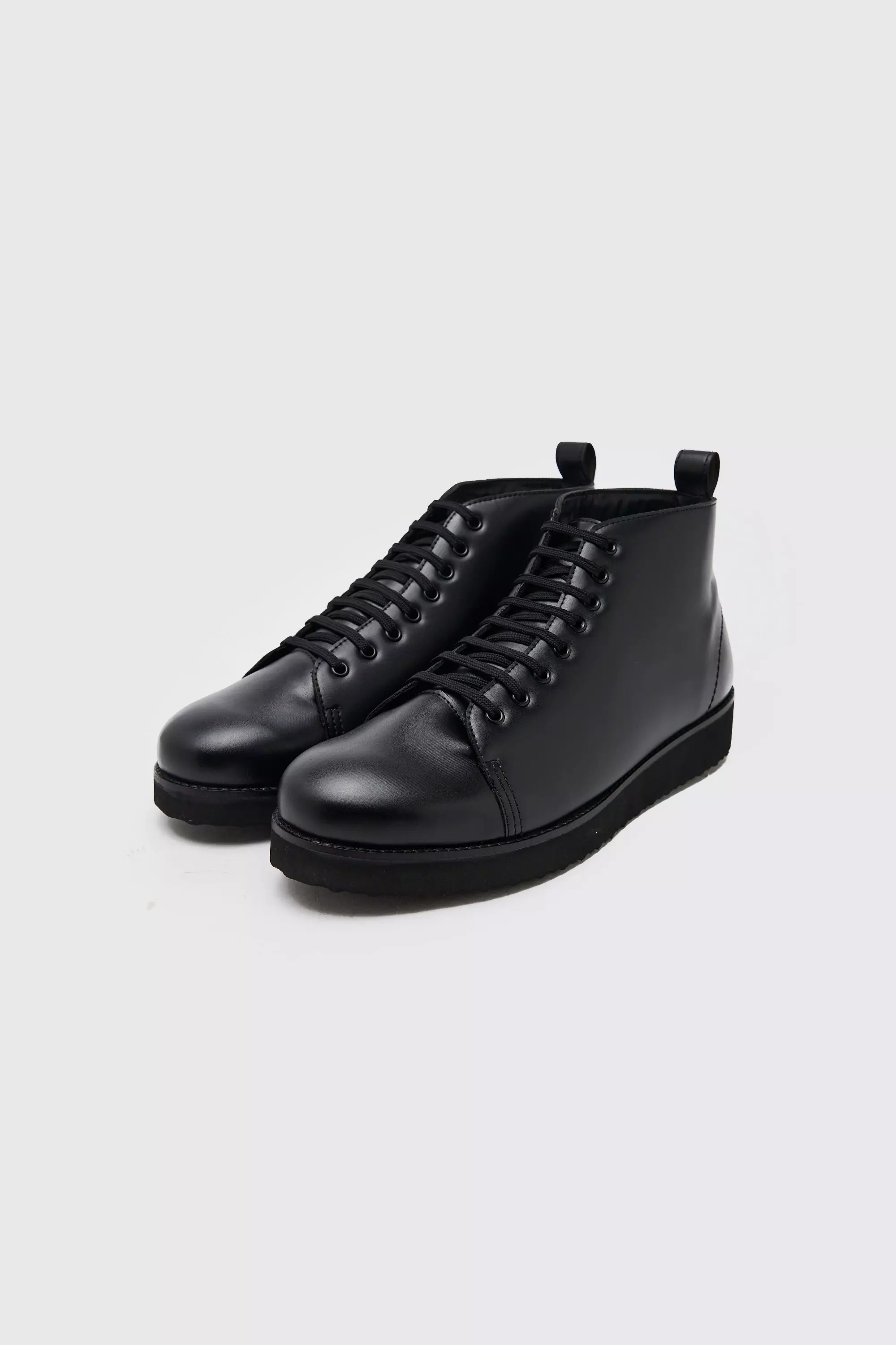 Black Lace Up Ankle Boot alternative image