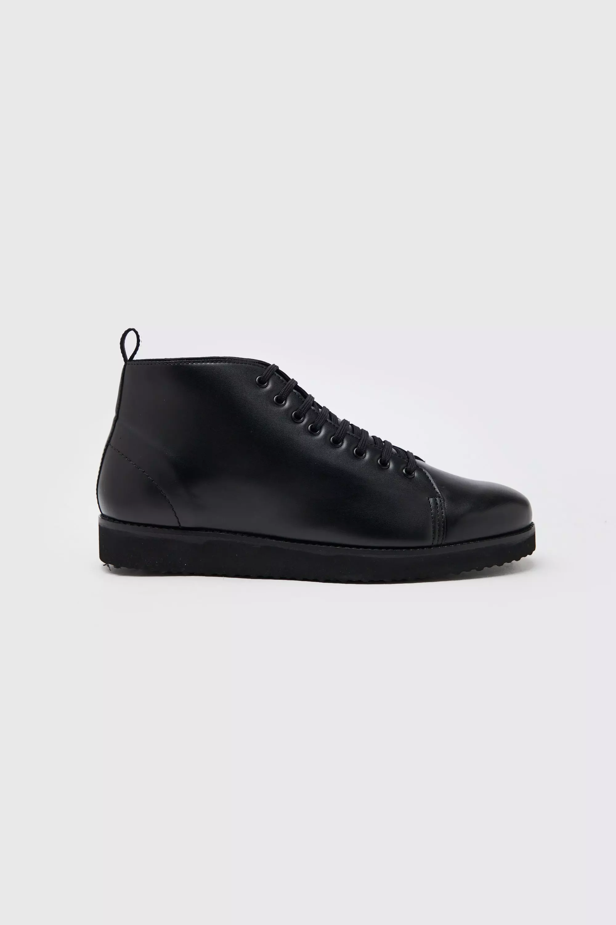 Black Lace Up Ankle Boot alternative image