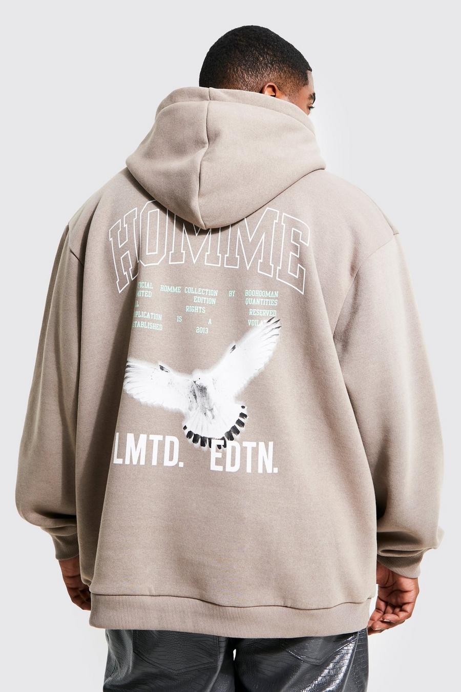 Stone Plus Oversized Duiven Hoodie image number 1