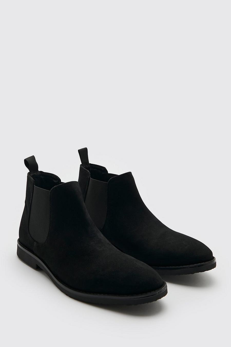 Black Faux Suede Chelsea Boot  image number 1